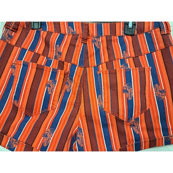 Star Wars Her Universe Juniors 15 Shorts Millennium Falcon Orange Blue Striped - Picture 4 of 5